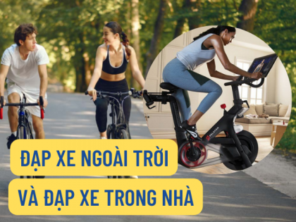 đạp xe thể dục trong nhà và ngoài trời